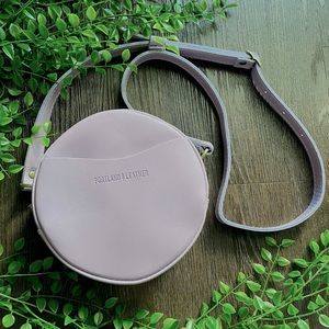 NWT Portland Leather Small Circle Crossbody in Lavender